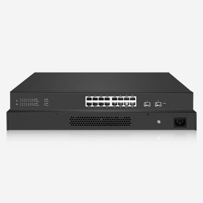 16 Ports 10/100/1000 Mbps Smart PoE Switch With LED And IGMP Snooping 230W PoE Power