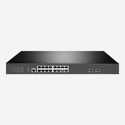 16 Ethernet PoE Ports Layer 2+ Gigabit Switch With 2 SFP Fiber Ports 250W