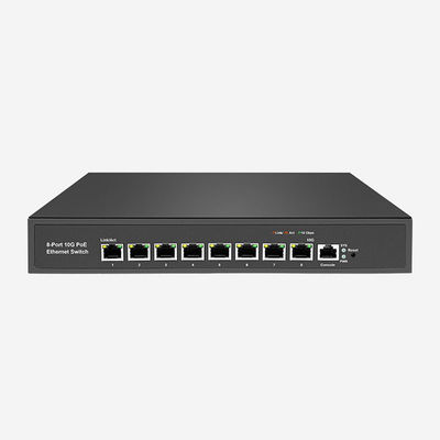 8 RJ45 PoE-poorten 10GB Layer 3 Switch Redundancy QoS En PoE-ondersteuning inbegrepen