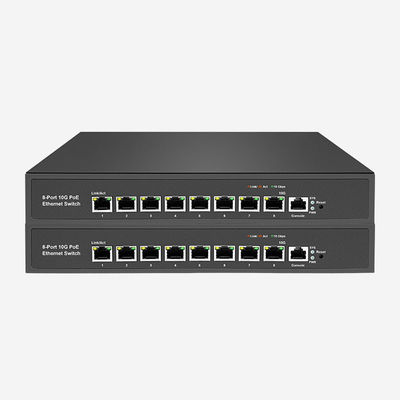 8 PoE RJ45 Layer 3 10gb Switch met VLAN, RSTP/MSTP, ERPS Ring Network Support
