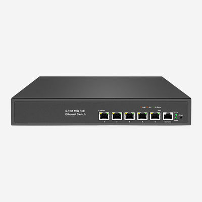 Snelheid van gegevensoverdracht met 10GB PoE Ethernet Switch SSH-beveiliging, 5 10Gbps RJ45-poort