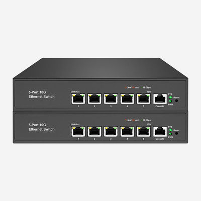 ACL / QoS / VLAN ondersteund 10GB Switch met 5 100M/1000M/2.5G/5G/10Gbps RJ45-poorten