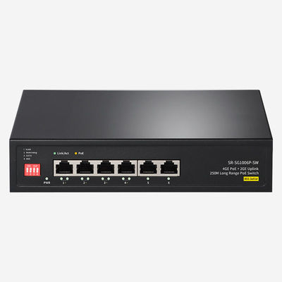 12 Gbps Schakelcapaciteit Gigabit Unmanaged Ethernet Switch met 6 RJ45-poorttypen