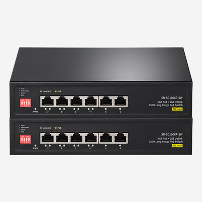 DIP Switch 6 Port Gigabit Unmanaged Switch 12Gbps Schakelcapaciteit Ideaal voor B2B-zoekbehoeften